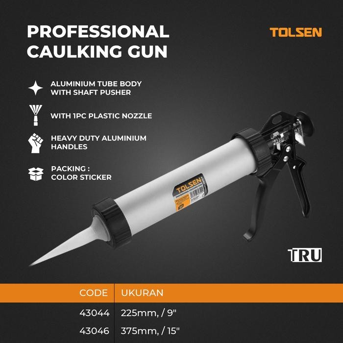 

Stok Baru Caulking Gun / Tembakan Lem Kaca Silikon Silicone Sealant TOLSEN
