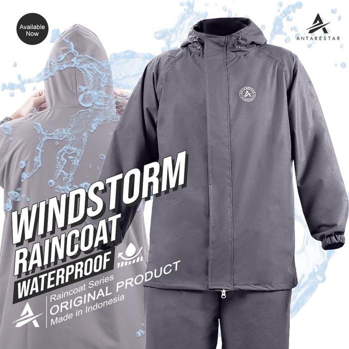 SIAPKIRIM Antarestar Jas Hujan Jaket Waterproof 2 Iin 1 Celana Satu Set Jas Huja READY STOCK