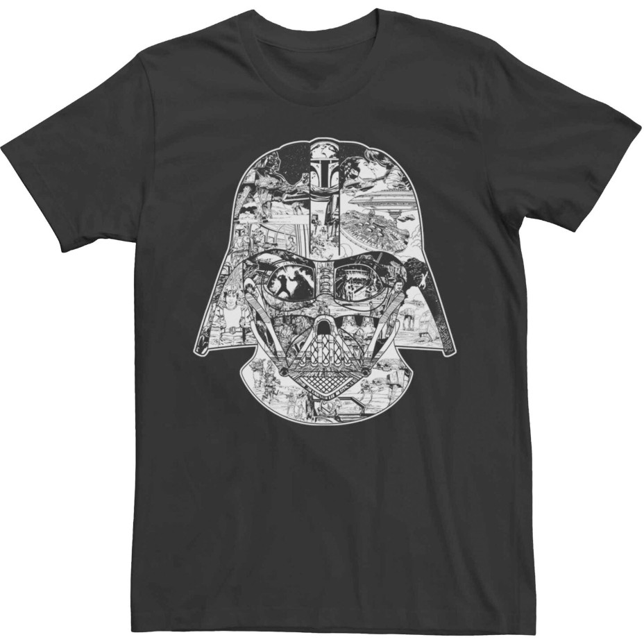 Kaos Star Wars Darth Vader Scenes Katun CrewNeck Unisex Pria Wanita