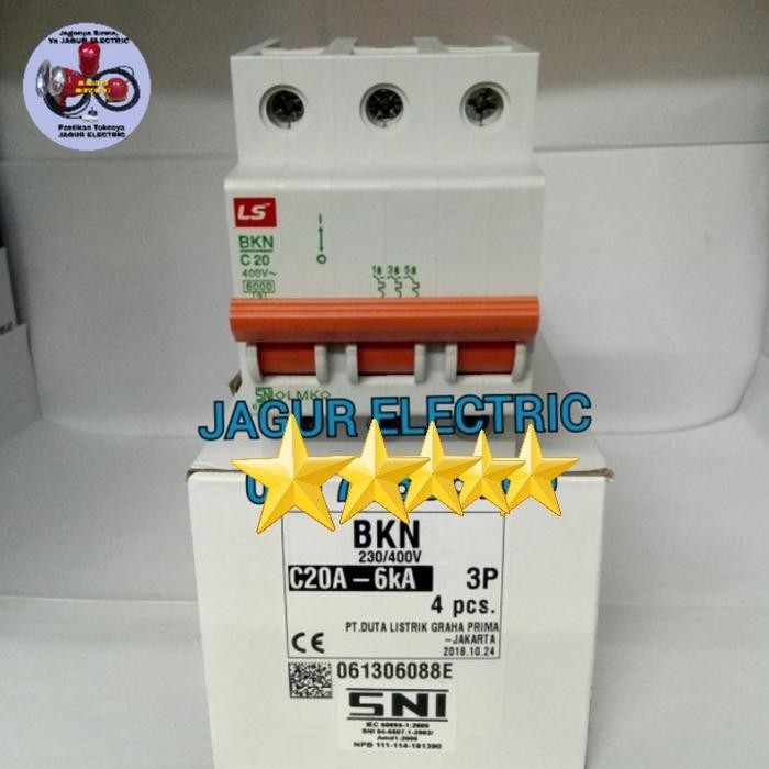 Terlaris Mcb 20A-3P/Bkn C20A-6Ka-3P Mcb 20 Ampere -3P Ls Original
