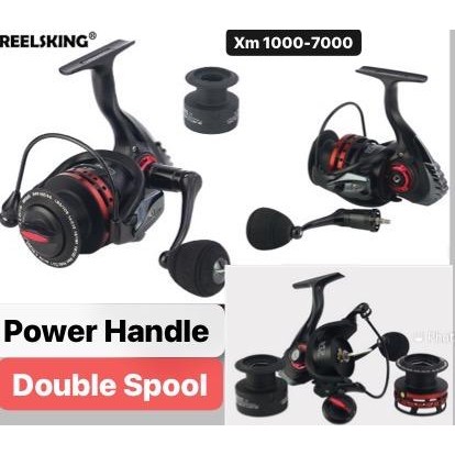 Shiimano - Reel Reelsking Xm Power Handle Double Spool 1000-7000 Series 13+1Bb