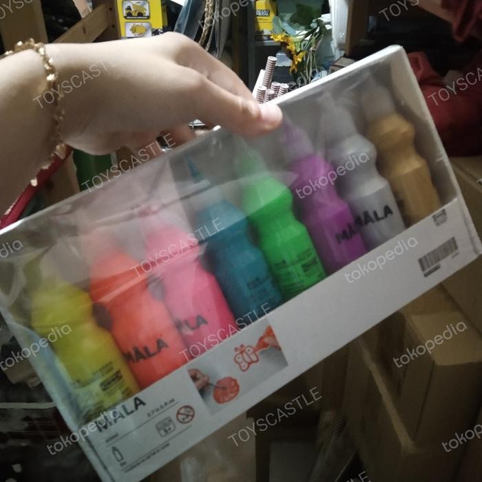 

Cat Neon Glitter Terang Diy Kreasi Mewarnai Anak Cat Warna 8 Botol Blink Blink