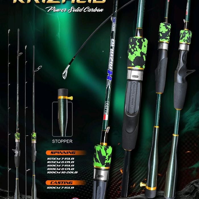Exori Fishing - Joran Elito Krizalid Solid Carbon Reel Set Fuji 165 15Lb-17Lb/180 15Lb-20Lb Spining