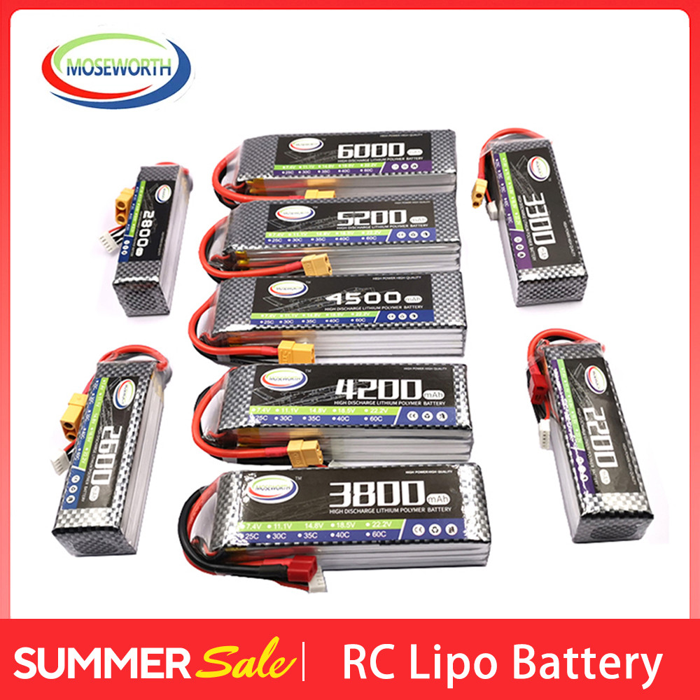New 4S 14.8V RC Lipo Battery 3300mah 4200mah 5000mah 5200mah 6000mah 25C 35C 60C with XT60 for RC Ca