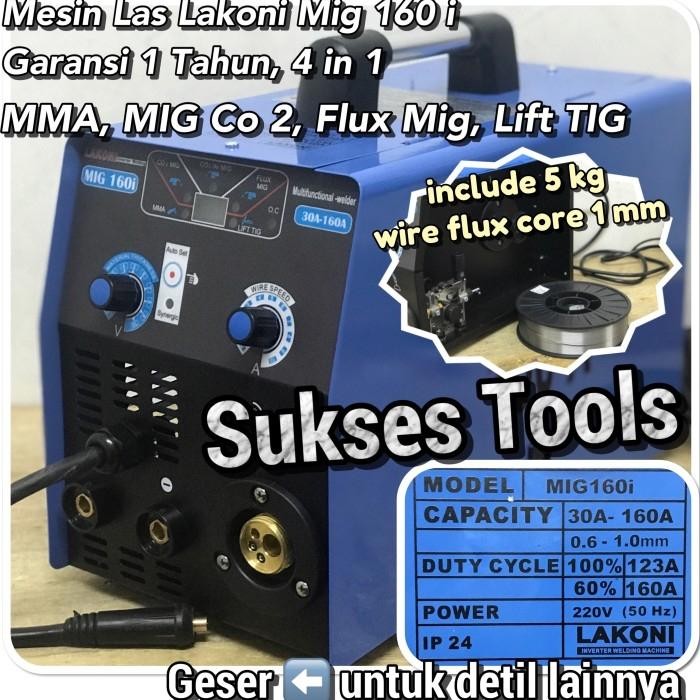 Termurah Mesin Las Flux Mig Co2 Mma Lift Tig 160 Lakoni Mig 160 Mig160 I 4 In 1
