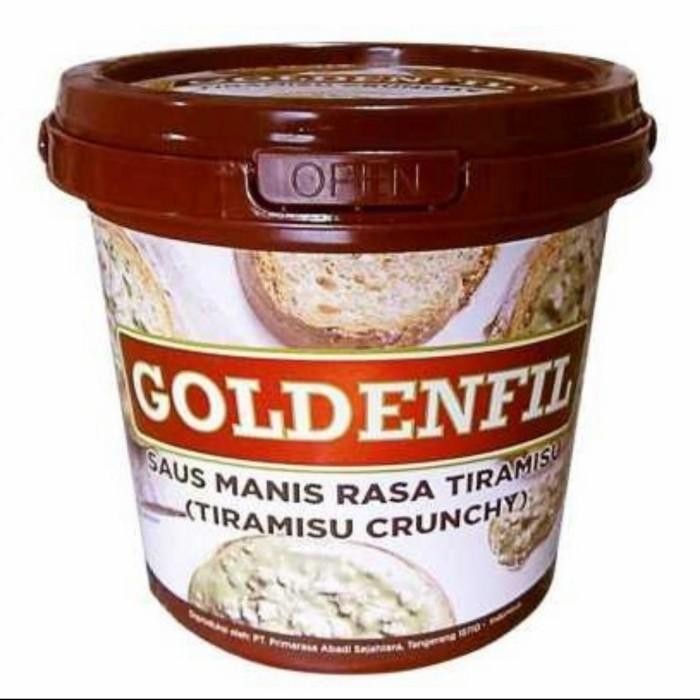 

(Allthebest) Goldenfil Tiramisu Crunchy 1Kg Selai Tiramisu 1 kg Expired Terbaru