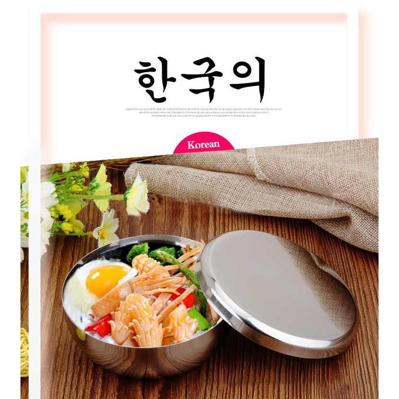Mangkok Korea / Mangkuk Korea Stainless Murah Besar / Mangkuk Nasi *