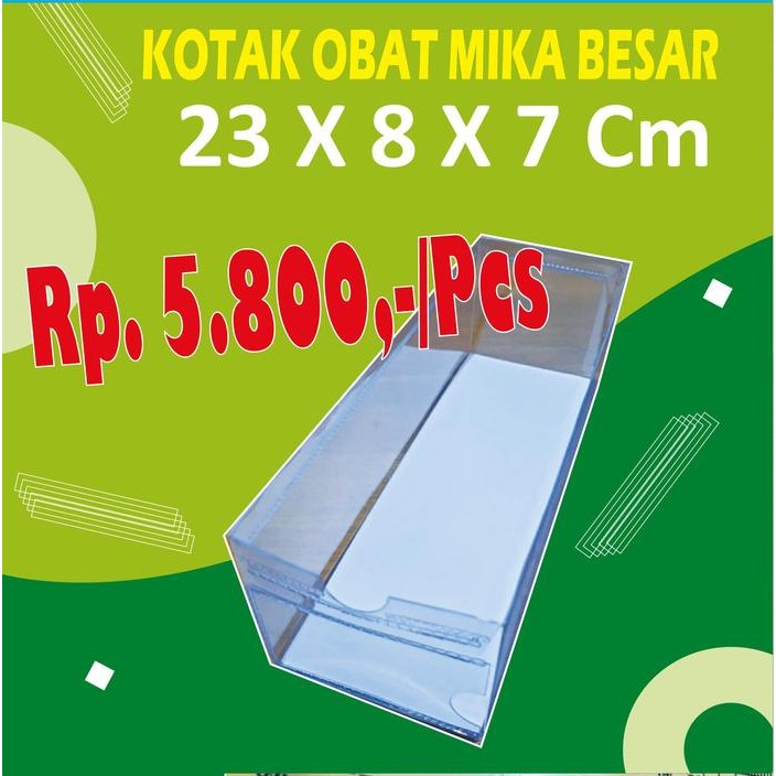 kotak Obat Mika Besar / Kotak Obat Apotek / kotak Obat Termurah *