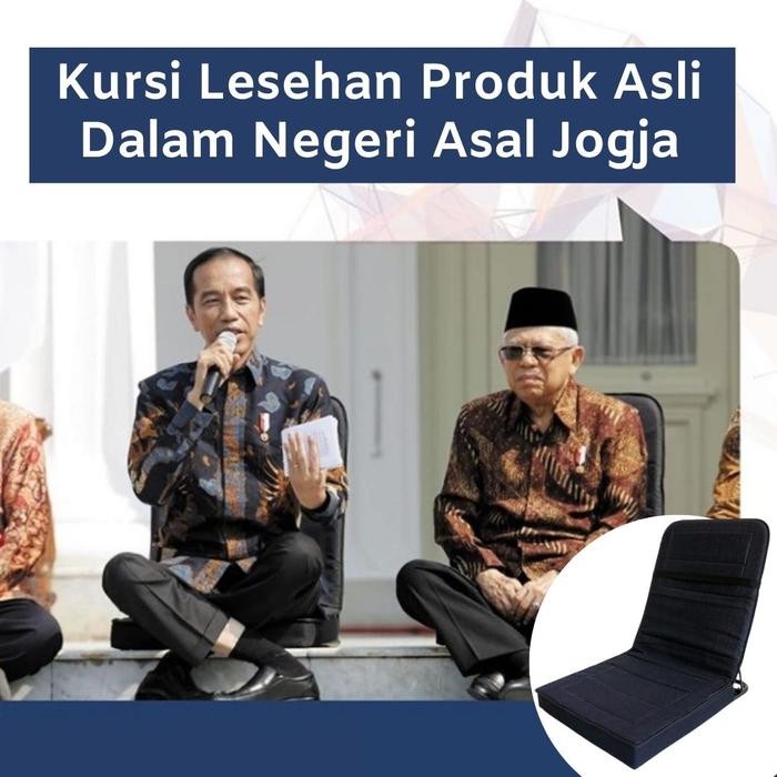 Kursi Lesehan Sandaran Portable Warna Hitam *