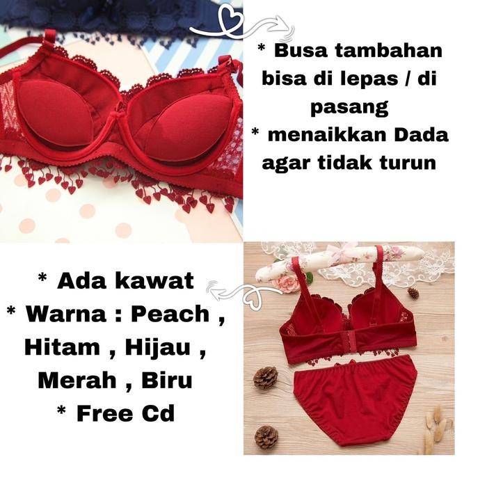 BRA SET BH + CD / SET BRA / BH SET WANITA SEKSI / BH SETELAN WANITA DAN CELANA DALAM WANITA SEKSI /