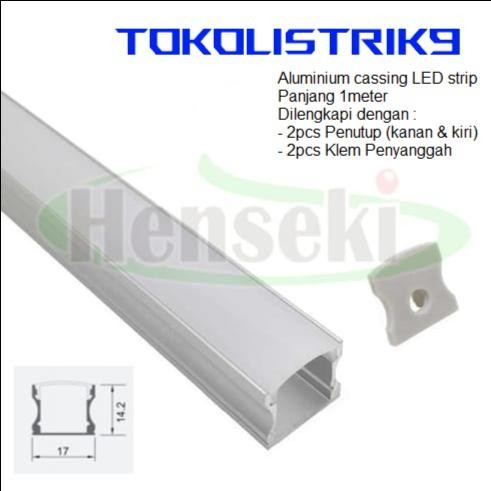 Housing LED Strip Aluminium/Casing LED Strip Aluminium Model U Kecil *