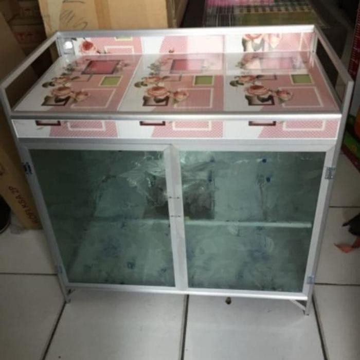 Rak Kompor Meja Cuci Piring Meja Kompor 3 Pintu Rak Cuci Piring