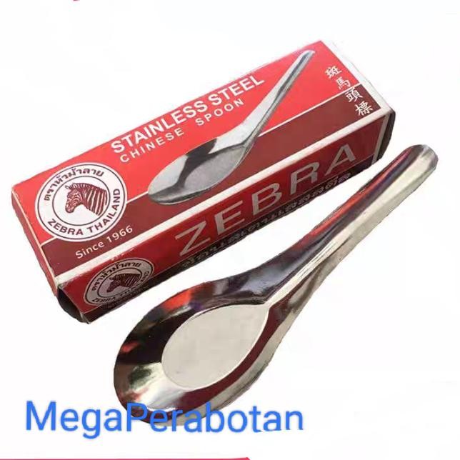7ZRO 6 Pcs Sendok Bebek Zebra Tebal/Sendok Bebek/Sendok Makan Stainless