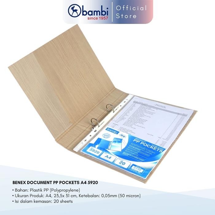 

Bisa Grab! Benex Document Pocket A4 Isi 20 Lembar Ketebalan 0.05 Mic Tipe Transparant Sleeve