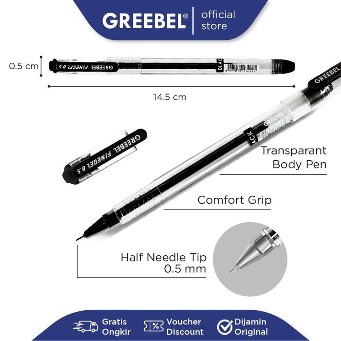 

Deli Stationary - Gel Pen Pulpen Gel Pena Ballpen (Fine Gel - Black) / Alat Tulis Kantor Sekolah