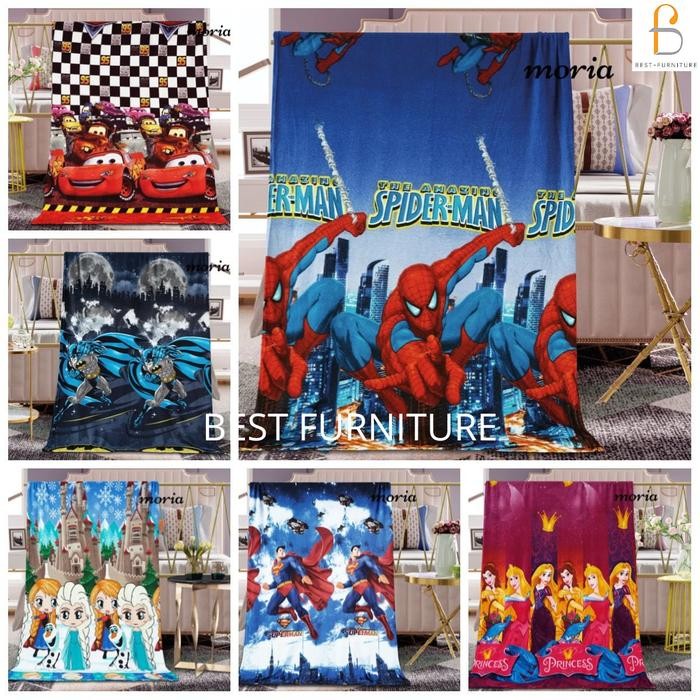 KADM Cod Best Selimut Anak Karakter Selimut Bulu Halus Super Lembut Uk 150X200