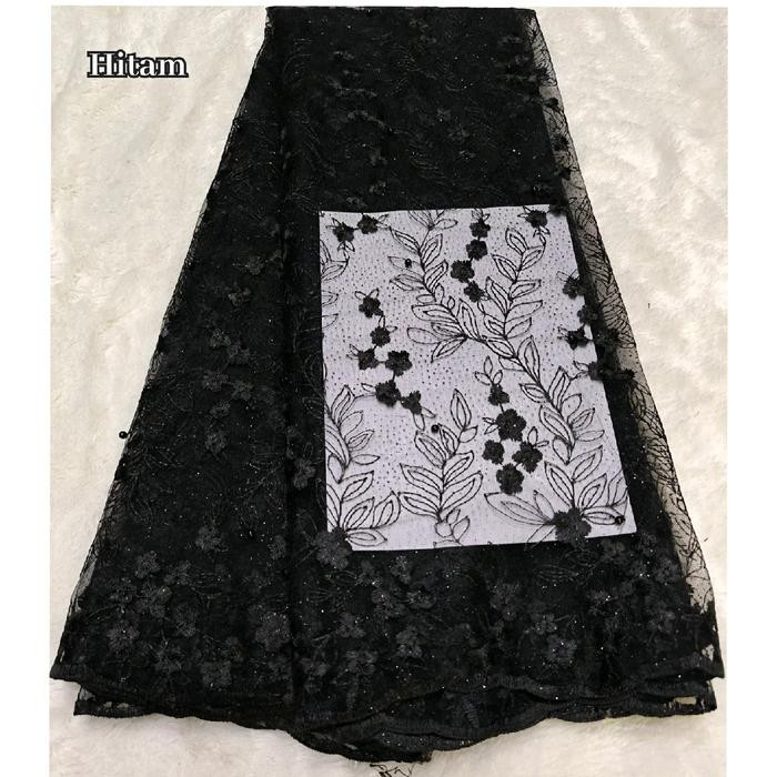 Brokat Coklat Mahogany, Bahan Kain Brokat Brukat Meteran Mewah/ Kain Tile Akar Mutiara Gliter/ Kian