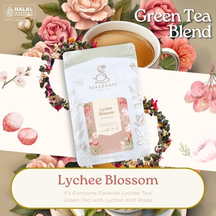 

Lychee Blossom - Tealosofi Artisan Green Tea Blend - Ice Leci Tea Teh Pasti Ori