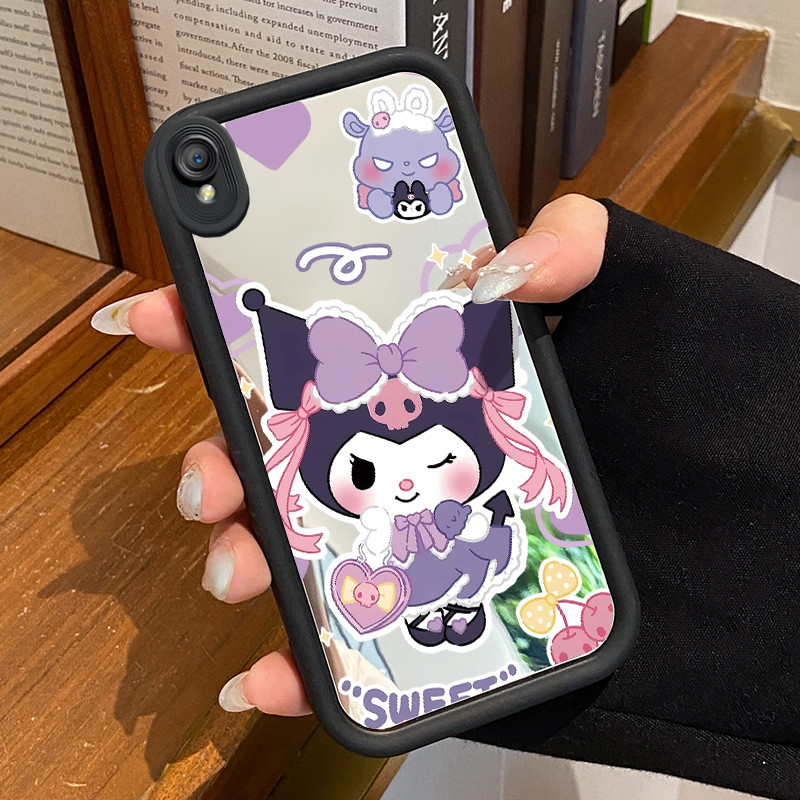 Casing Hp OPPO A37 A37F Case Casing Cesing Pelindung Cermin Silikon Kesing Karakter Kartun Pink Ungu