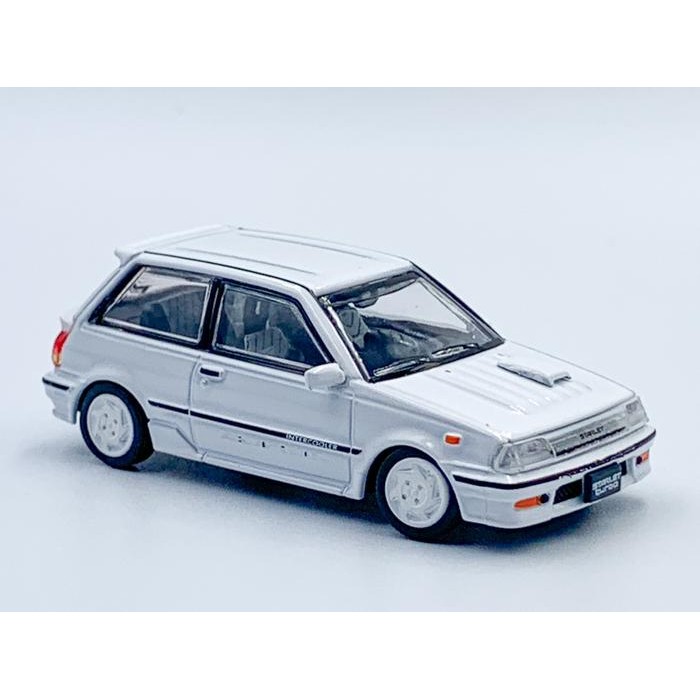Scale 64 Diecast BM Creations Toyota 1988 Starlet Turbo-S EP71 White