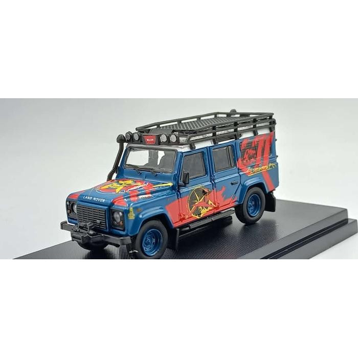 Scale 64 Diecast Master Land Rover Defender 110 Blue Discovery