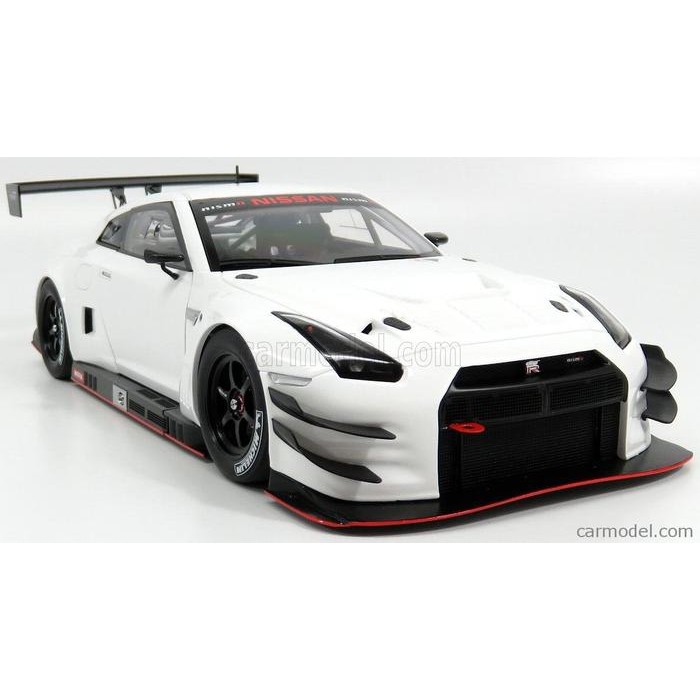 1:18 AUTOART NISSAN SKYLINE R35 NISMO GT3 WHITE BLACK DIECAST MOBIL