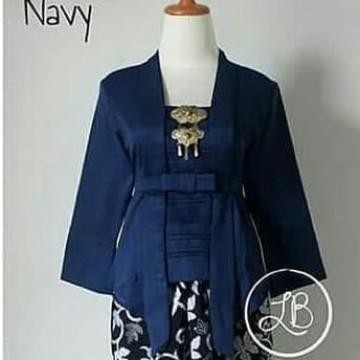 Kebaya Modern Kutu Baru Balotelli - Putih, UKURAN M