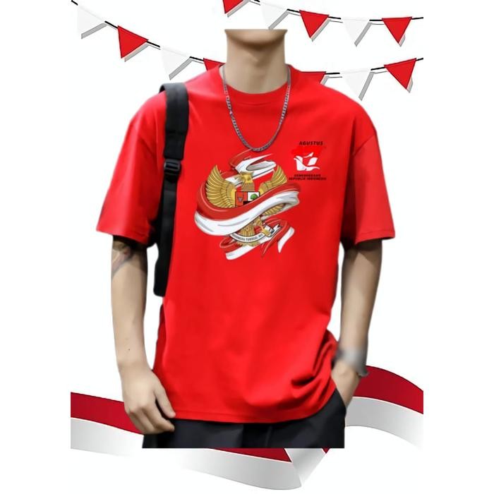 Kaos pria 17 agustus HUT RI KEMERDEKAAN INDONESIA KAOS AGUSTUSAN PRIA WANITA Baju kemerdekaan cowok