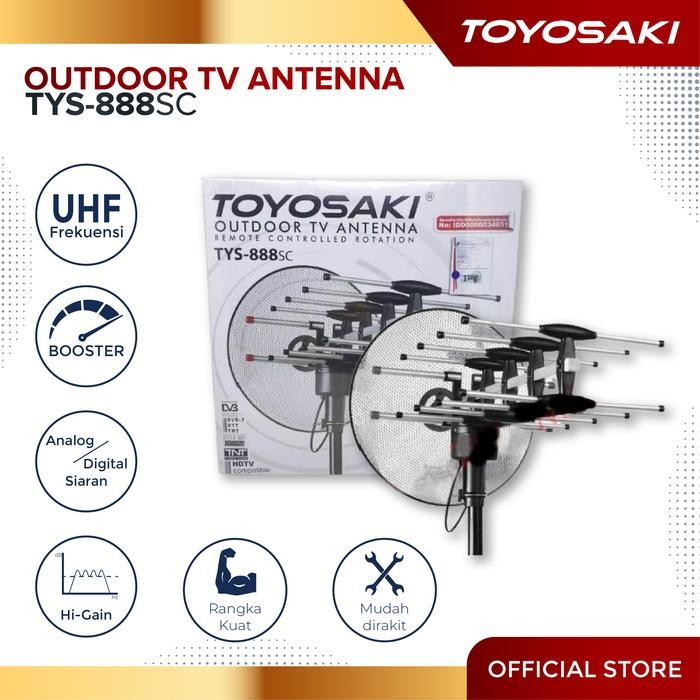 TOYOSAKI ANTENA TV DIGITAL OUTDOOR TYS 888 SC