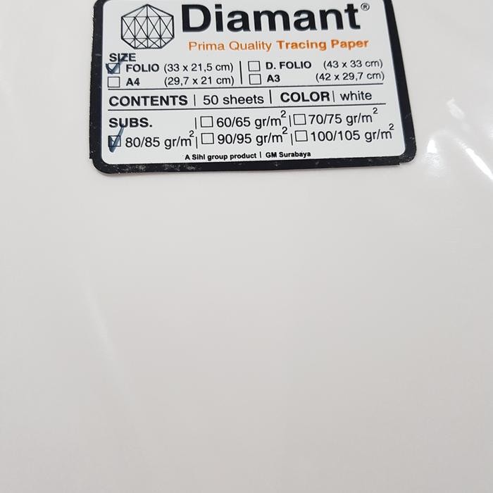 

Kertas Kalkir Folio 80 Gram Diamant Isi 50 Lembar