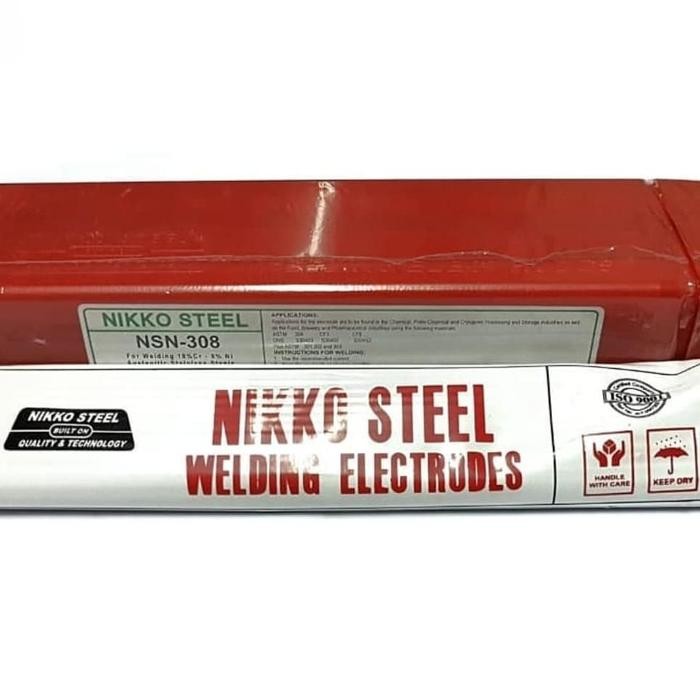 KAWAT LAS NIKKO STEEL NSN 308 DIA. 4 MM ELEKTRODA STAINLESS STEEL
