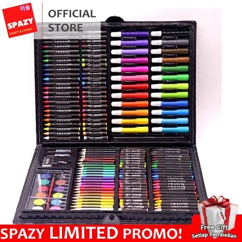 

Super Mega Art Set 168pcs Spidol Crayon/Set Menggambar Anak