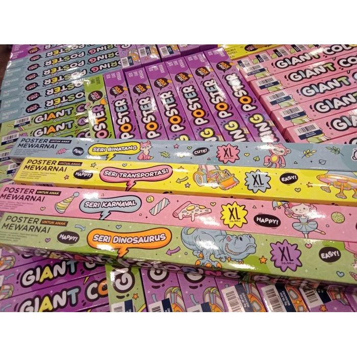 

Poster mewarnai Giant Coloring poster isi 3lembar uk 50x70cm WMO