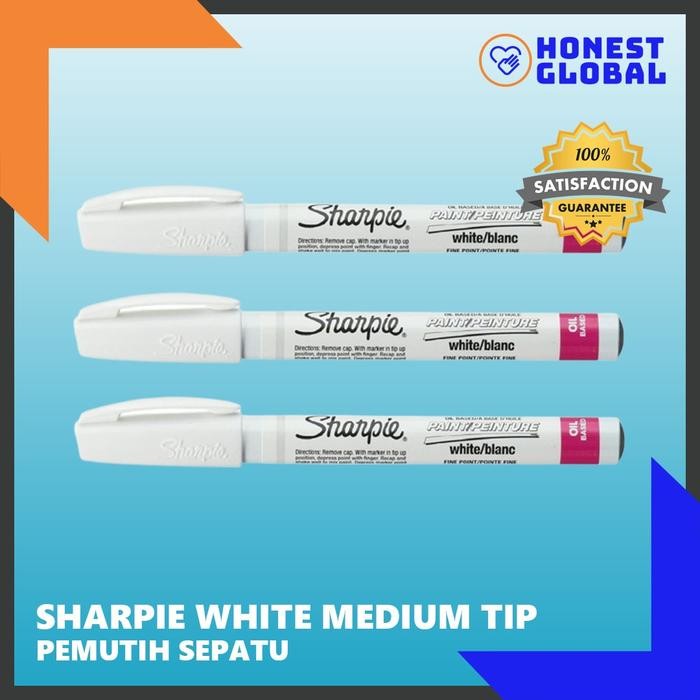 

Sharpie WHITE MEDIUM Spidol Marker Oil-Based Pemutih Sepatu Sneakers