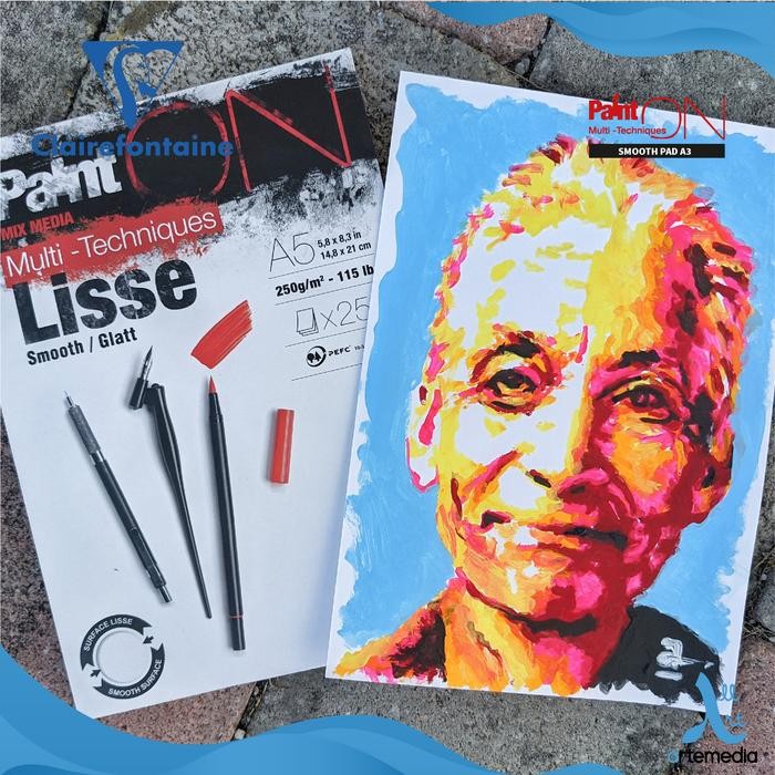 

Kertas Gambar Clairefontaine Paint On A3 Smooth Multi Techniques Pad