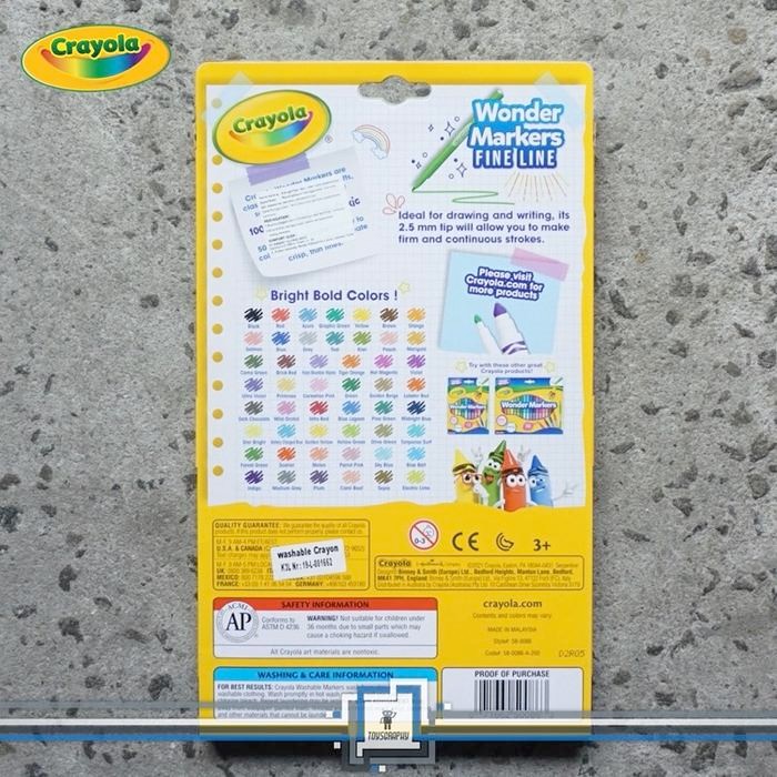 

Crayola Wonder Markers 50 Washable Bright Spidol Ajaib Isi 50ct