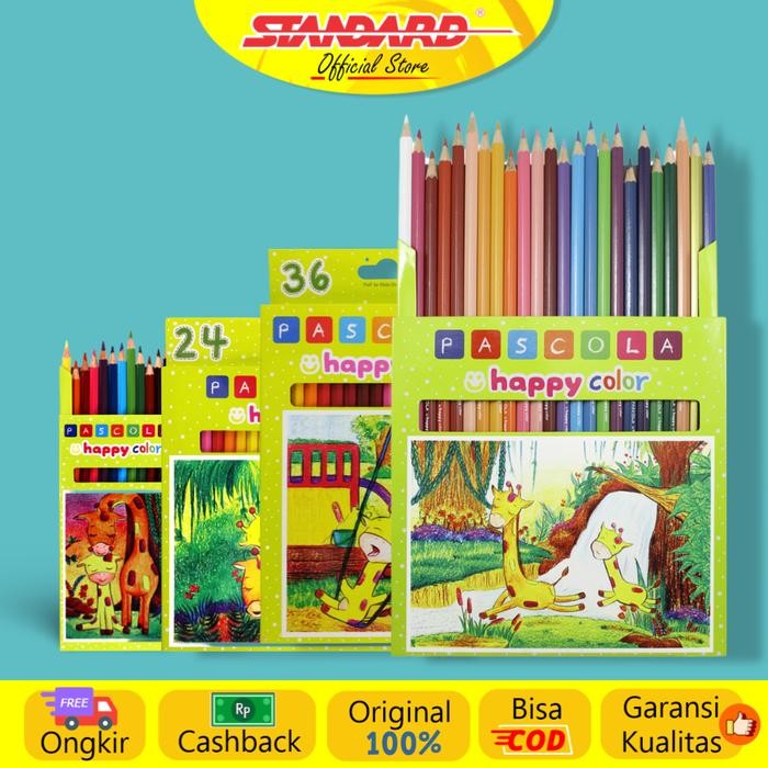 

Standard - Pascola Happy Color Pencil 36 / Set ( Pensil Warna / Pewarna / Coloring )