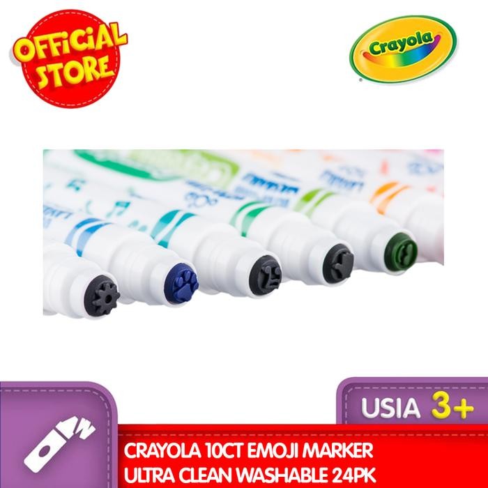 

CRAYOLA 10ct Emoji Marker Ultra Clean Washable 24Pk