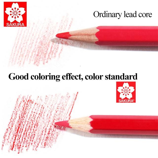 SAKURA Profesional Larut Dalam Air Pensil Warna 72 Warna Cat Air Aquarelle Gambar Berwarna Pensil