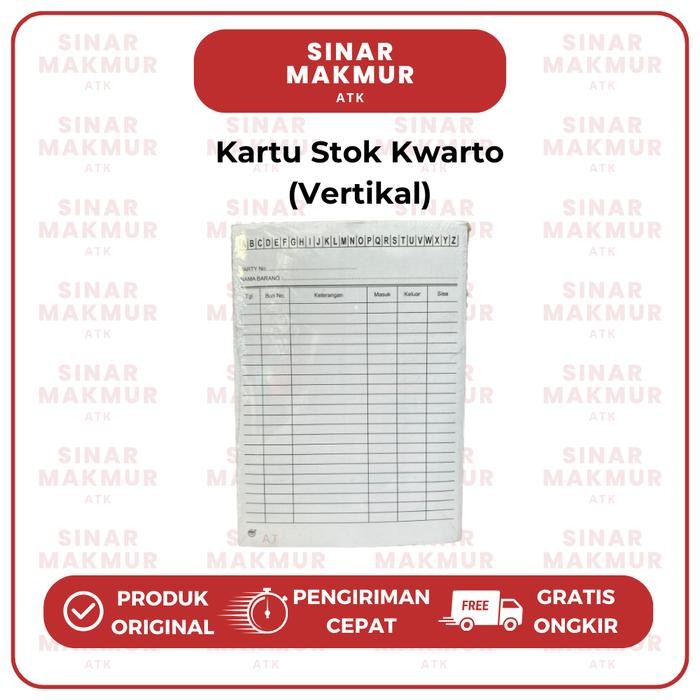 

TUMI Kartu Stok/Stock Card Kwarto Vertikal Putih Dan Warna (Pak)