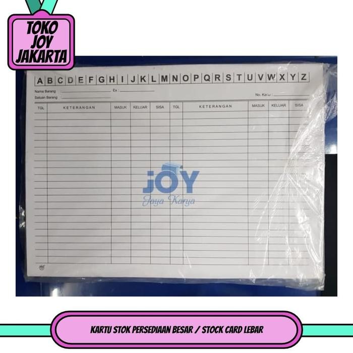 

TUMI Kartu Stok Persediaan Besar / Stock Card Lebar