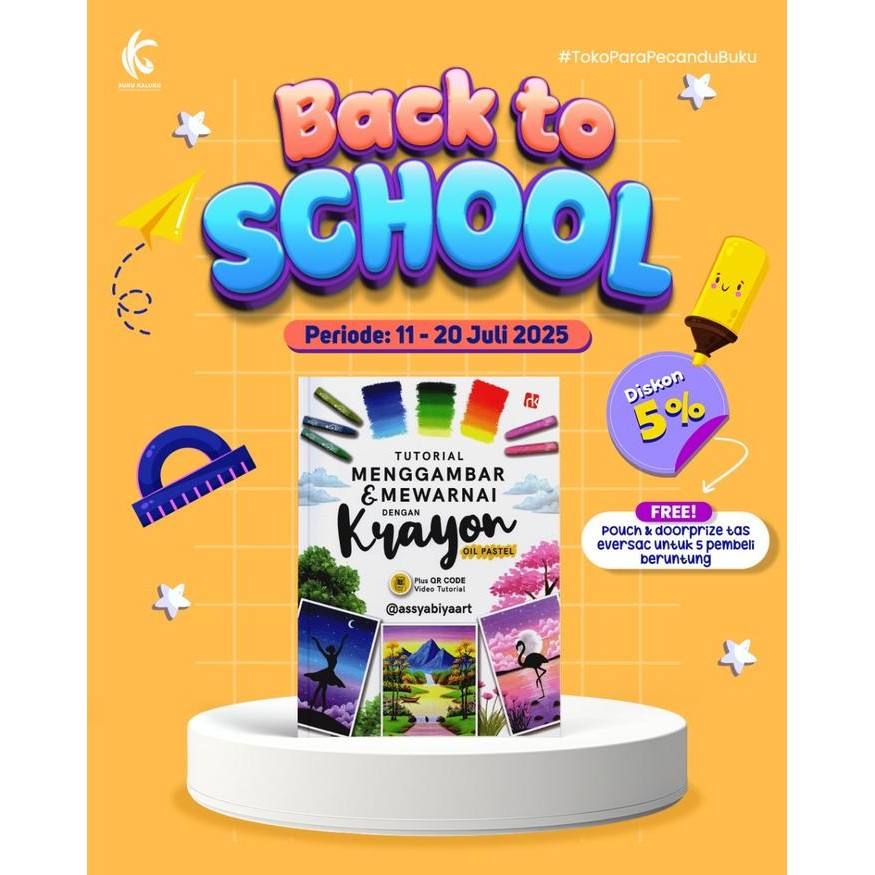 

READY STOK - Buku Mewarnai - Tutorial Menggambar Mewarnai Dengan Krayon - assyabiyaart - Bukukaluku