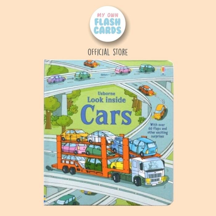 

Usborne Look Inside Cars - ted Education Children English Book - Buku Mobil Anak Kado