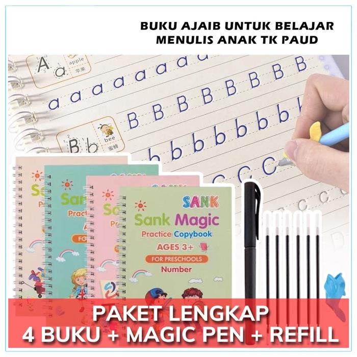 

Buku Ajaib Belajar Menulis Anak / Latihan Menghitung Menggambar Tulis
