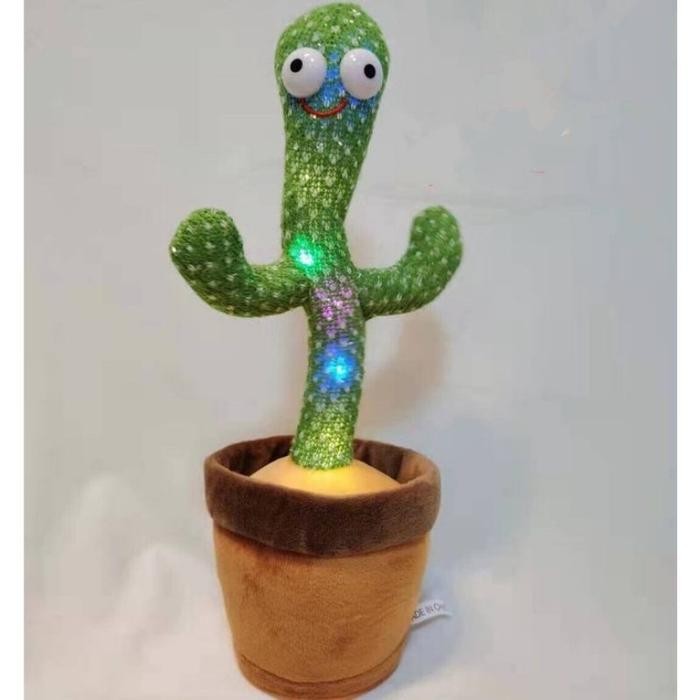 Mainan Kaktus Bergoyang Dancing Cactus Boneka Kaktus Goyang dan Bicara Kaktus Joget Ngomong