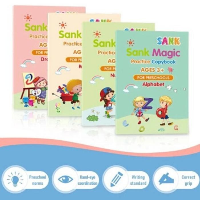 

Sank Magic Book Buku Edukasi 3D Belajar Menulis TK Huruf Alfabet Angka