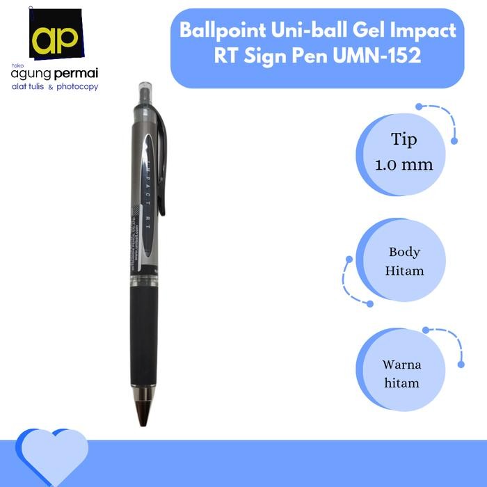 

I77W Ballpoint Uni-Ball Gel Impact Rt Sign Pen Umn-152