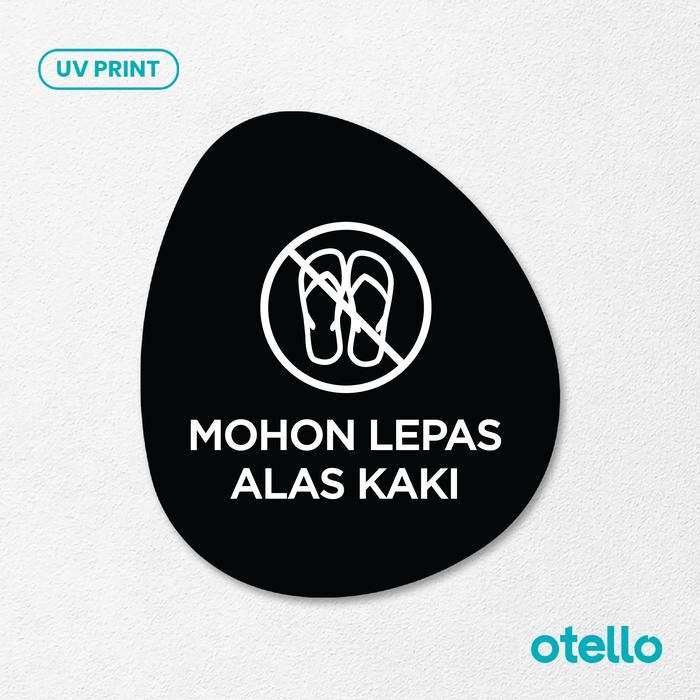 

X689 Mohon Lepas Alas Kaki Sign Board Akrilik Tempel Dinding Papan Acrylic