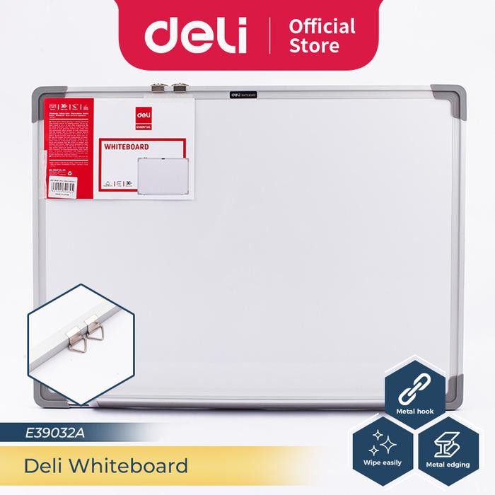 

X689 Deli Whiteboard Papan Tulis Putih Magnetik Ukuran 45 X 60 Cm Kokoh Cocok Untuk Kantor