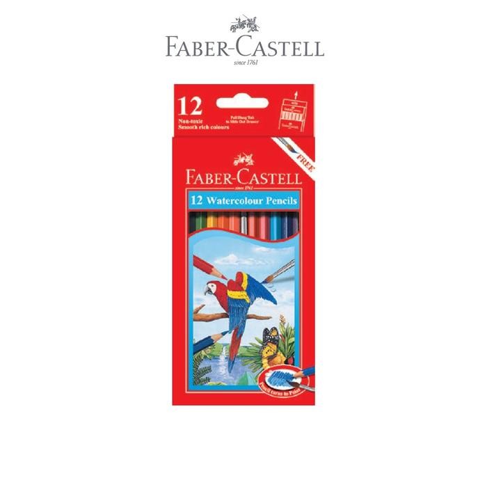 

X689 Faber-Castell Pensil Warna Cat Air - Watercolour Pencils Cat Free Kuas